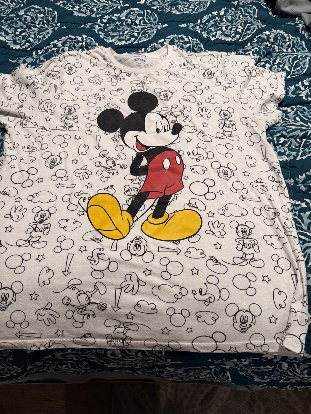 Old Navy Disney White Short-Sleeve Mickey Mouse Graphic Tee